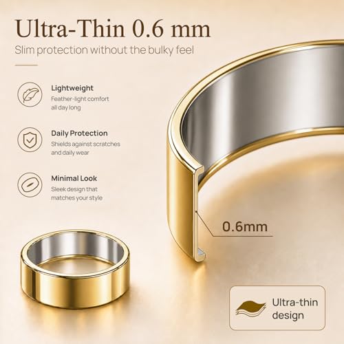 5-Pack TPU Ring Covers for Oura Ring Gen 4 & Gen 3 - Gold, Silver, Rose Gold, Antique Gold, Champagne Gold