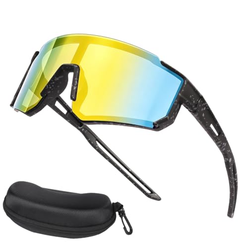 Youth Baseball Sunglasses with Case for Kids 6-10 Lightweight Sports Eyewear