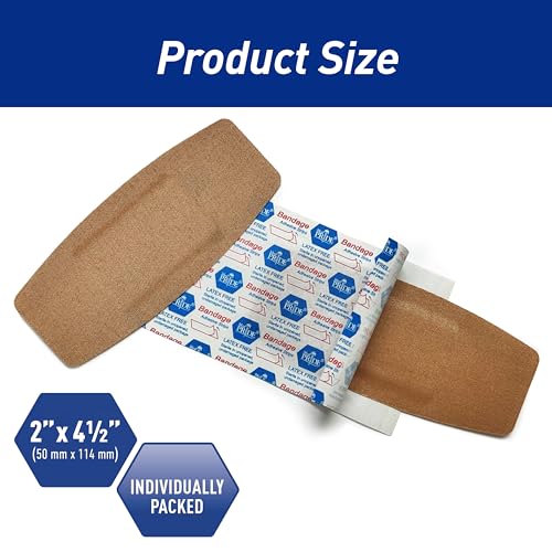 Hypoallergenic Fabric Bandages - 2" x 4.5" - 50 Count