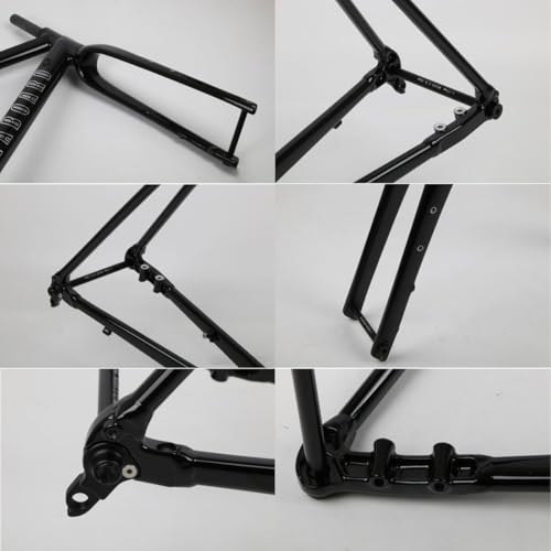 700C Gravel Bike Frame - Aluminum Alloy with Carbon Fork - Blue, 59cm