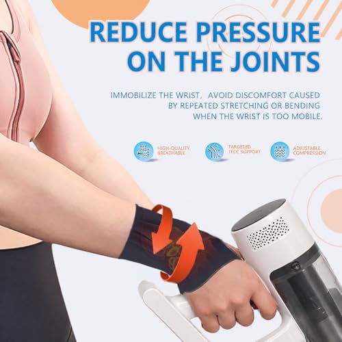 Wrist Brace for Carpal Tunnel Pain Relief - Ultra-Thin Elastic Support - Fits Both Wrists