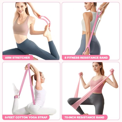 14-Piece Home Pilates Kit with Magic Circle & Resistance Bands