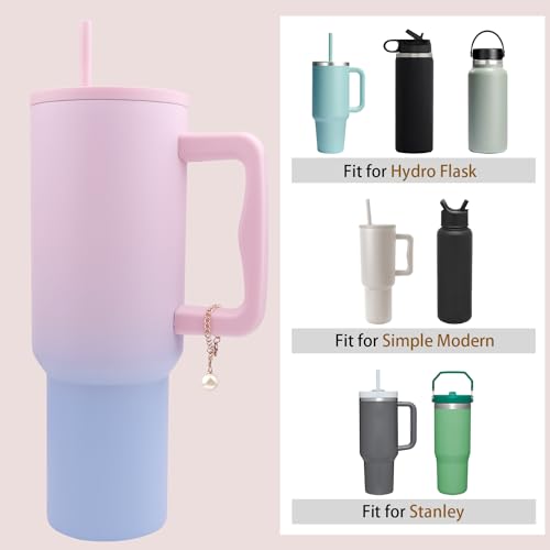 Personalized Tumbler Charm with Chain - 2 Pcs Pearl