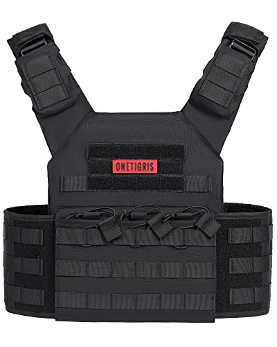 Adjustable MOLLE Tactical Vest for Men - 500D Nylon, Quick-Release