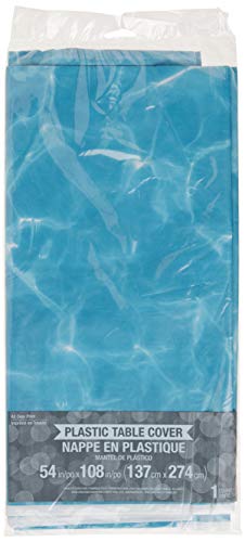 Plastic Tablecloth with Water Print - 54" x 108"