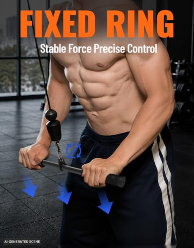 Non-Slip Tricep Bar Cable Attachment for Home Gym Workouts