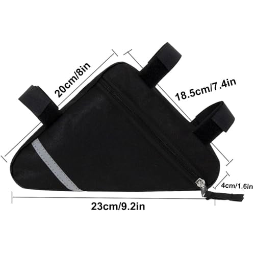 Bicycle Front Triangle Bag - Waterproof Nylon, High Capacity