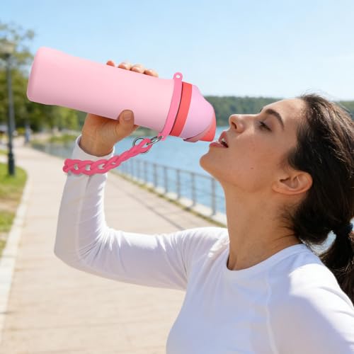 Adjustable Water Bottle Strap Carrier for 24oz-40oz Bottles - Rose