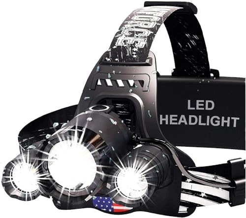 USB Rechargeable LED Headlamp - Ultra Bright 1080 Lumen with Red Light - Pluto