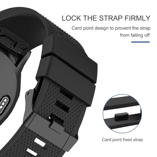Silicone Loop Kit for Magic Bands - Secure Fastener Rings, 6-Pack Black & White