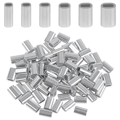 Aluminum Crimp Sleeves - Single Barrel, 1.0mm, 100pcs