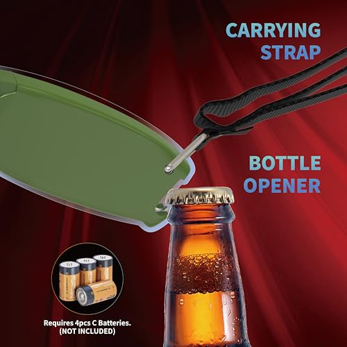 Portable Megaphone with Siren & 240-Second Recording - Army Green
