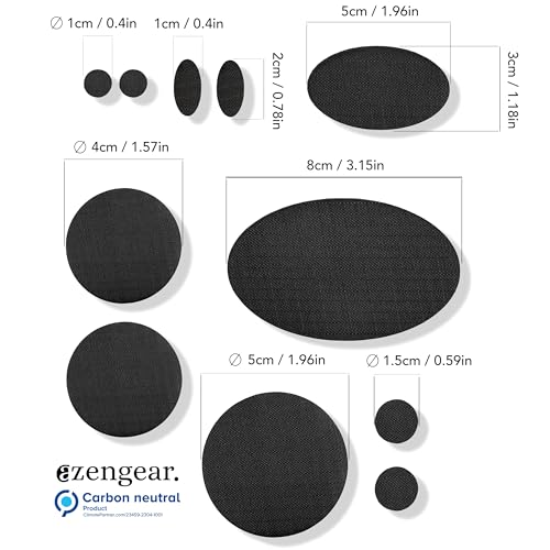 Self-Adhesive Repair Patches - Waterproof for Jackets, Tents, Sleeping Bags, Black