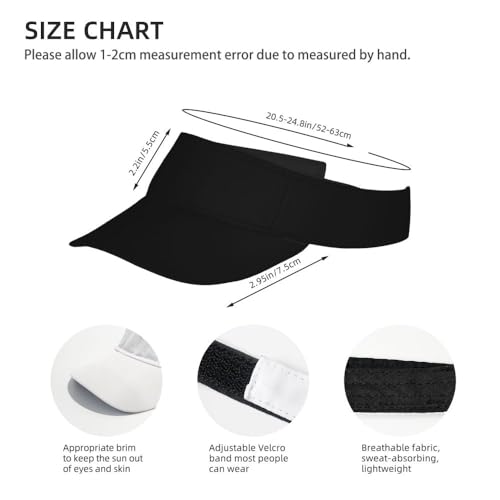 Personalized Sun Visor Hat - Custom Text & Photo - Black