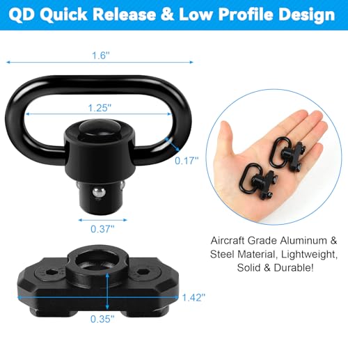 Two Point QD Sling with 360° Rotation - 1.25" Swivel Mounts