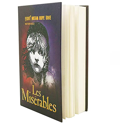 EIOUMAX Booksafe Diversion Secret Real Book Hidden Safe with Key Lock Real Paper Book Locking-Les Miserables