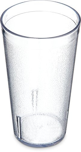 16 oz. Clear Stackable Plastic Tumbler Pack of 6 - Durable, Shatter-Resistant Barware