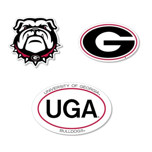 Georgia Bulldogs Auto Magnet Set - 3 Pack Durable Car Magnets