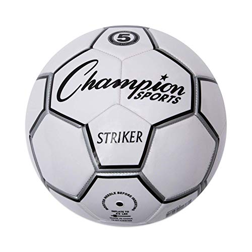 Champion Sports Size 5 Soccer Ball - PU Cover, Butyl Bladder, Youth & Adult Practice & Play