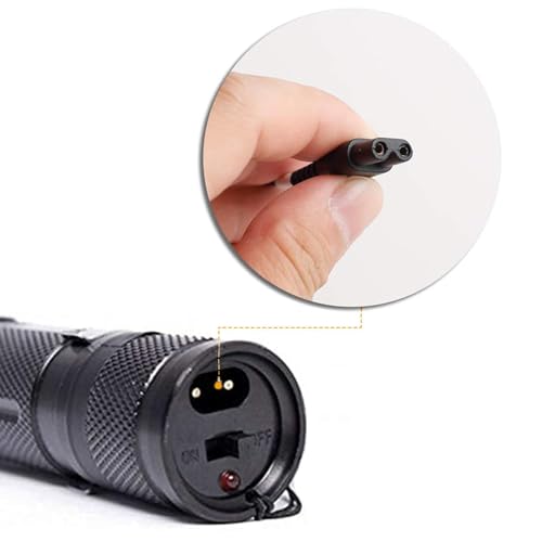Universal Stun Gun Charging Cord, 2-Hole Replacement Cable - 12 Inches