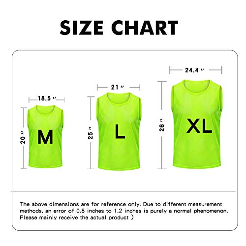 Lightweight Soccer Scrimmage Vests for Kids & Adults - Mesh Training Jerseys