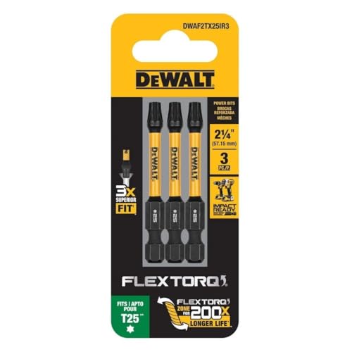 FLEXTORQ T25 Screwdriver Bits - 3 Pack, 2.25 Inch