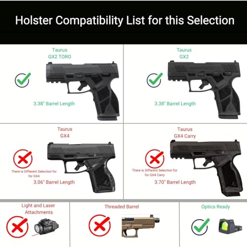 Optics Ready IWB Holster for Glock 43/43X - Right Hand - Black