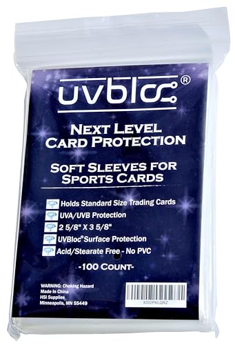 Soft Trading Card Sleeves - 100 Pack Clear Protector Holders