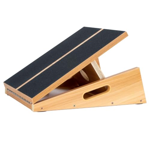 Extra-Large Wooden Slant Board - 5 Adjustable Angles for Stretching