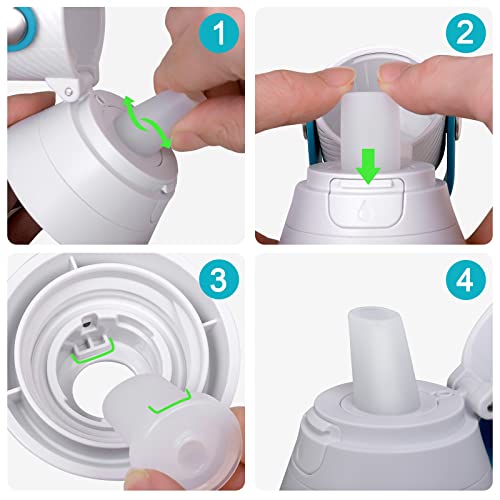 Silicone Water Bottle Mouthpiece Replacement - 4 Pack
