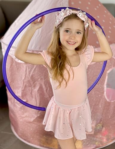 Ballet Leotard with Removable Skirt for Girls - Ballet Pink, 6-7 Years