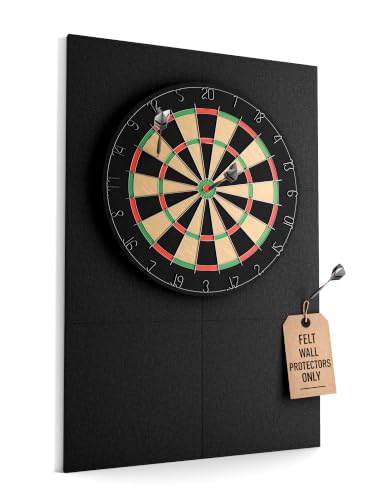 Felt Dart Board Wall Protector - Foldable Rectangle - Black