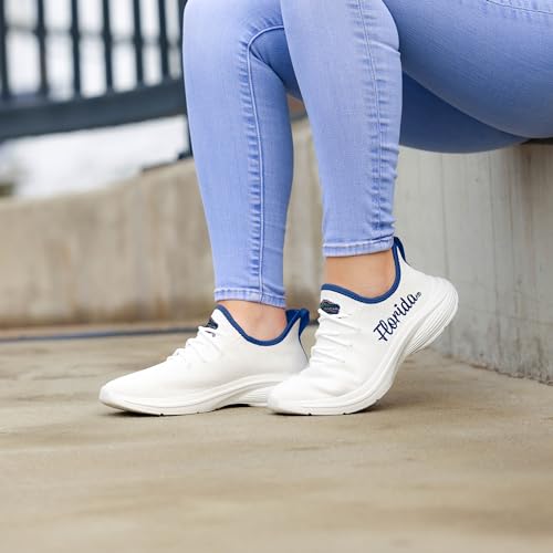 Women's White Florida Gators Team Logo Athletic Sneakers