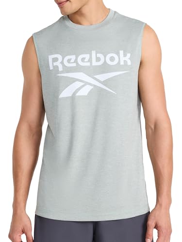 Men's Gladiator Large Logo Muscle Tank Top - Black Heather