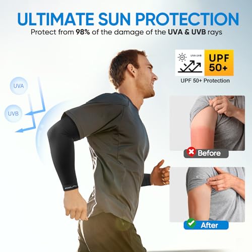 APEXUP Cooling Arm Sleeves for Men Women, UV Sun Protection UPF 50,