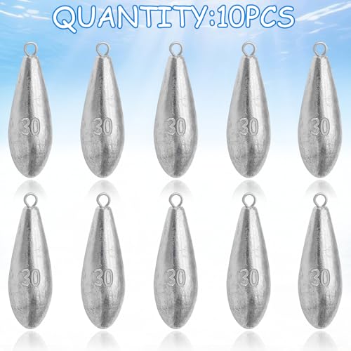 Drop Shot Fishing Weights Sinkers - 1oz, 10 Pack