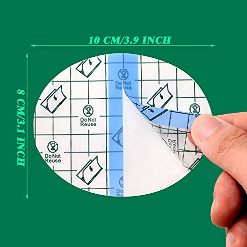 Nuanchu 60 Pcs Waterproof Transparent Adhesive Bandages 3.2 x 4 Inch