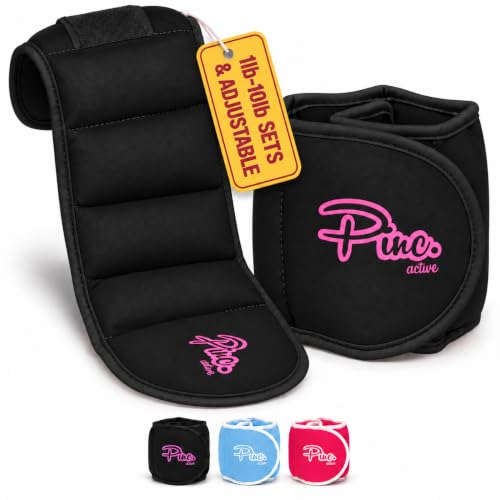 Ankle Weights Set 2-10 lb Adjustable for Pilates Yoga - Comfortable Neoprene Cuffs