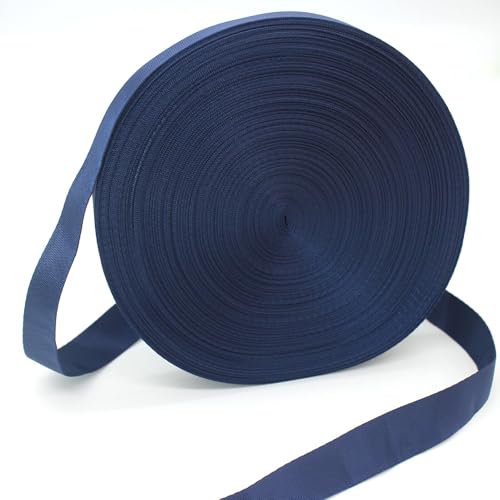 Heavy Duty Nylon Webbing Straps - 1 Inch Wide, 50 Yards, Navy Blue
