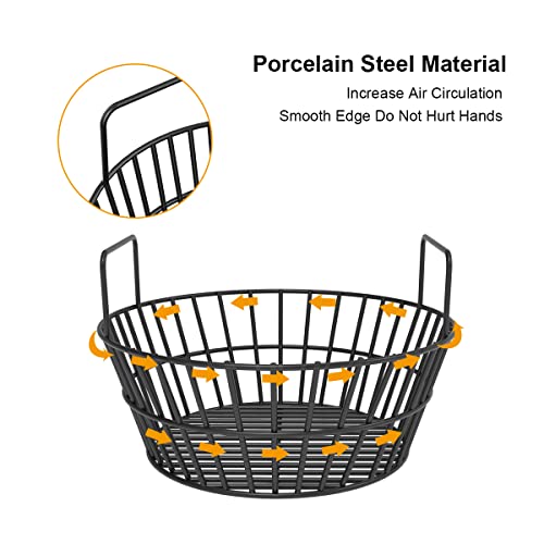 Porcelain Steel Charcoal Ash Basket for Large Big Green Egg & Kamado - AJinTeby