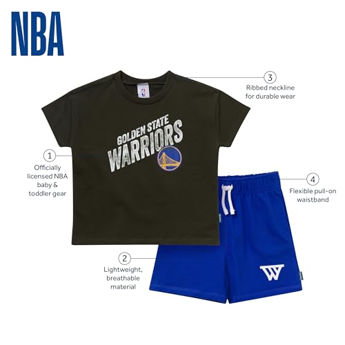NBA Toddler Outfit Set - Golden State Warriors T-Shirt & Shorts, 18 Months