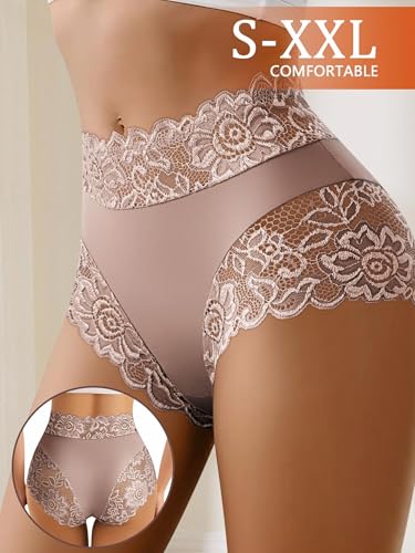 High Waisted Tummy Control Underwear Briefs - 3 Pack, Medium Assorted