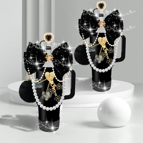 Bling Stanley Cup Accessories Set for 40/30/20 oz Tumbler - Black
