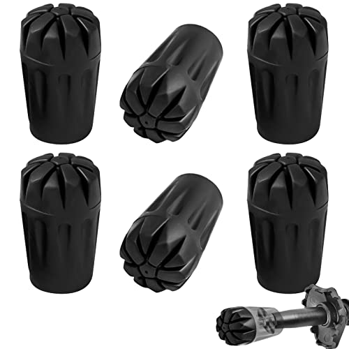 Rubber Tips for Hiking Poles - 6 Pack Angle Tips Replacement