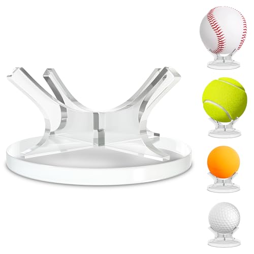 Baseball Holder Stand - Clear Acrylic Small Ball Display