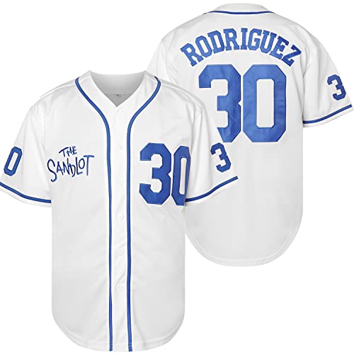 The Sandlot 3D Print Baseball Jersey - Medium Blue/White