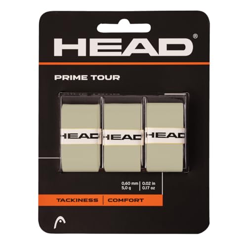 Prime Tour Overgrip - Comfortable & Tacky - Grey / 3-Pack