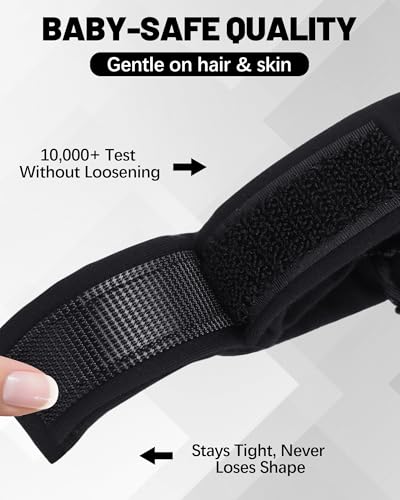 Ababalaya Unisex Satin Lined Halo Turban Durag Head Wrap Black/Grey - 2 Pack