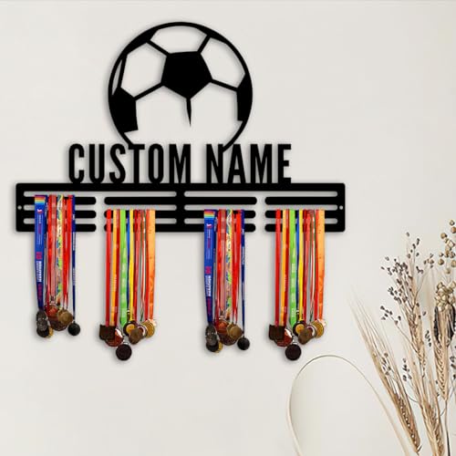 Custom Metal Soccer Medal Hanger Rack with LED Light - Soccer-03