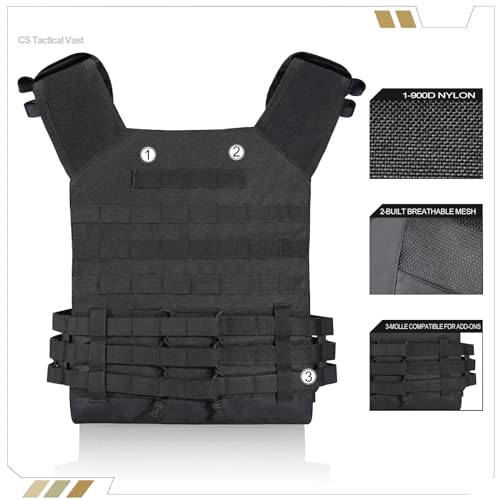 KUIEDIS Tactical Outdoor Vest - Adjustable Breathable Lightweight Paintball & Airsoft Gear